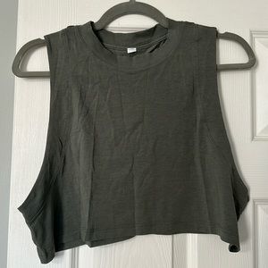 Lululemon All Yours Cropped Cotton Tank, size 8